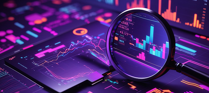 Data visuals and charts symbolizing comprehensive digital marketing and advertising services.