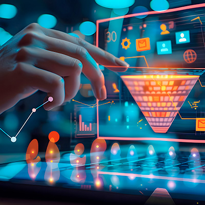 Stock photo with floating Analytics