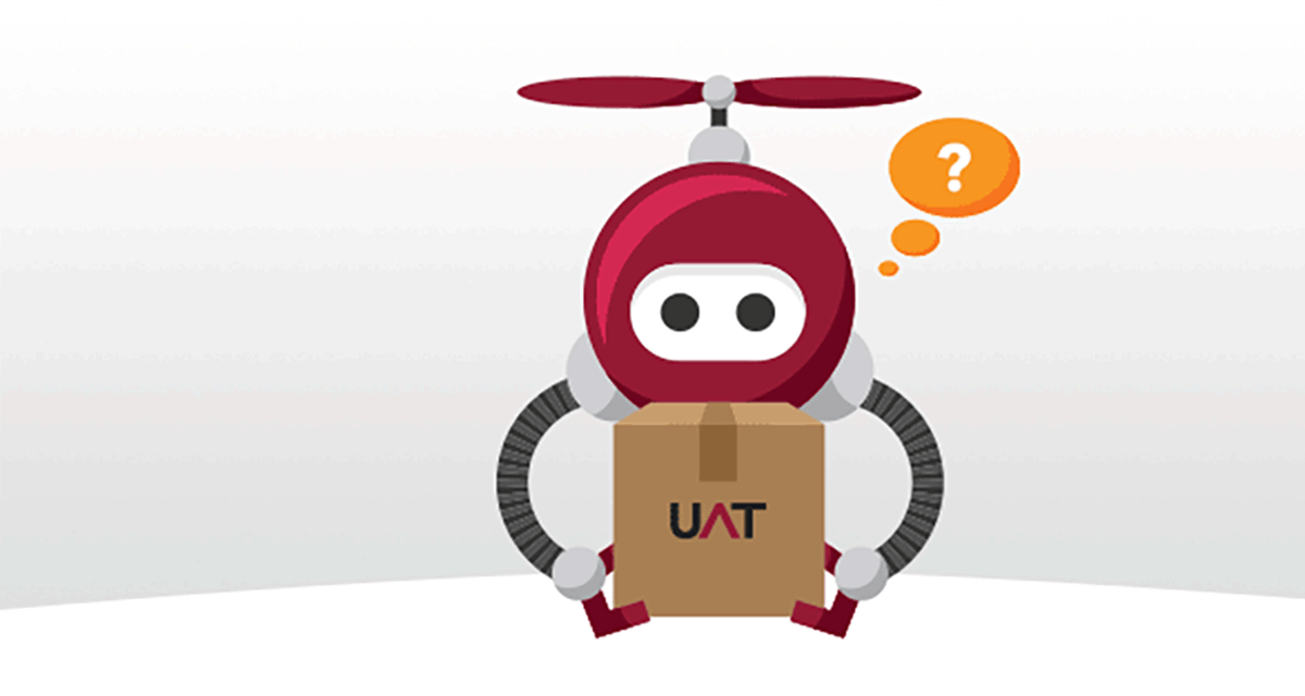 Animated robot for university bad address page
