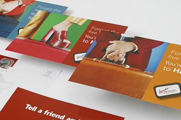 FabCom designed three postcards for a campaign that all say 