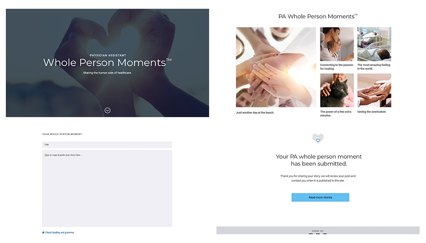 Collage of Fabcoms work for this campaign