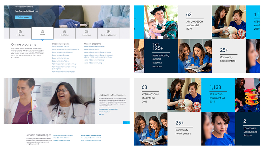 Collage of Fabcoms work for this campaign