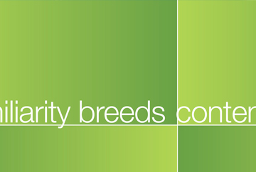 Zoomed-in image of text used in a campaign series that is white on a dark green background that fades to light green.