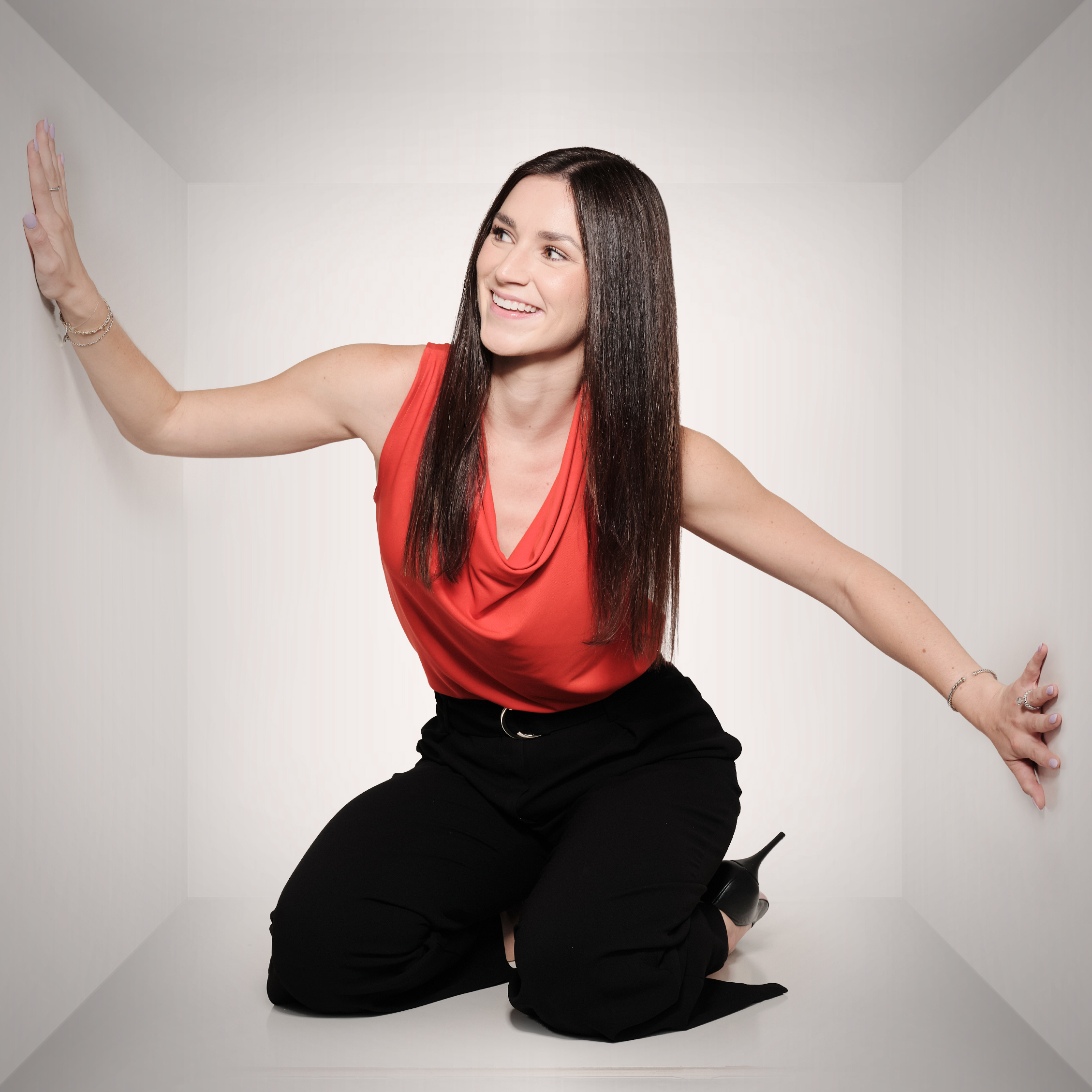 Bianca looking outside the box