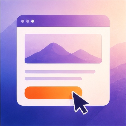 Computer tab in a cartoon style