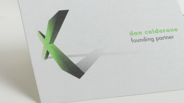 Company business card of the founding partner of cxt software.
