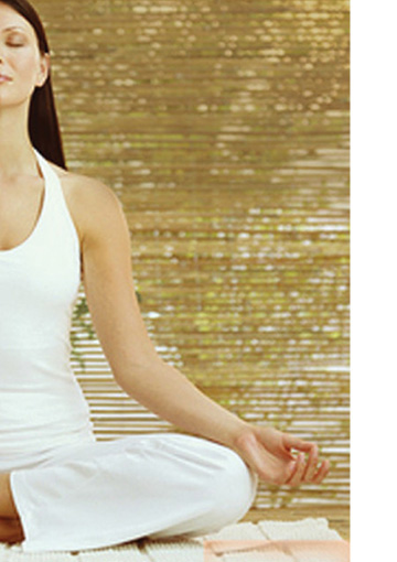 FabCom's day spa corporate website design featuring woman practicing Zenful yoga.