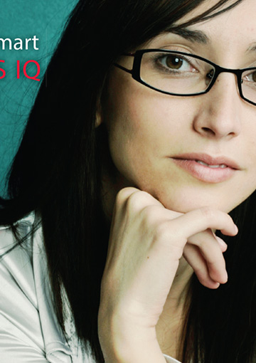 Campaign image for IntellQuick Delivery displaying a confident women who is smarter for using IntellQuick.