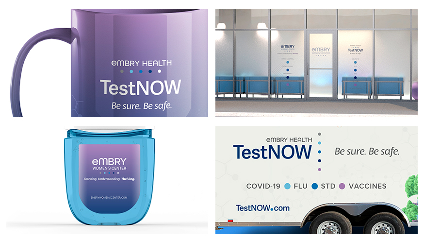 Collage of Fabcoms work for this campaign