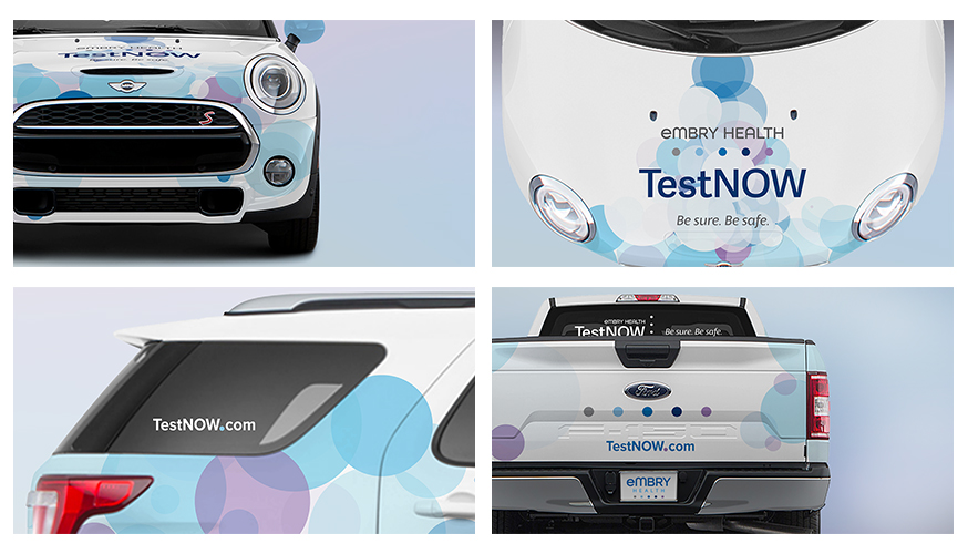 Collage of Fabcoms work for this campaign