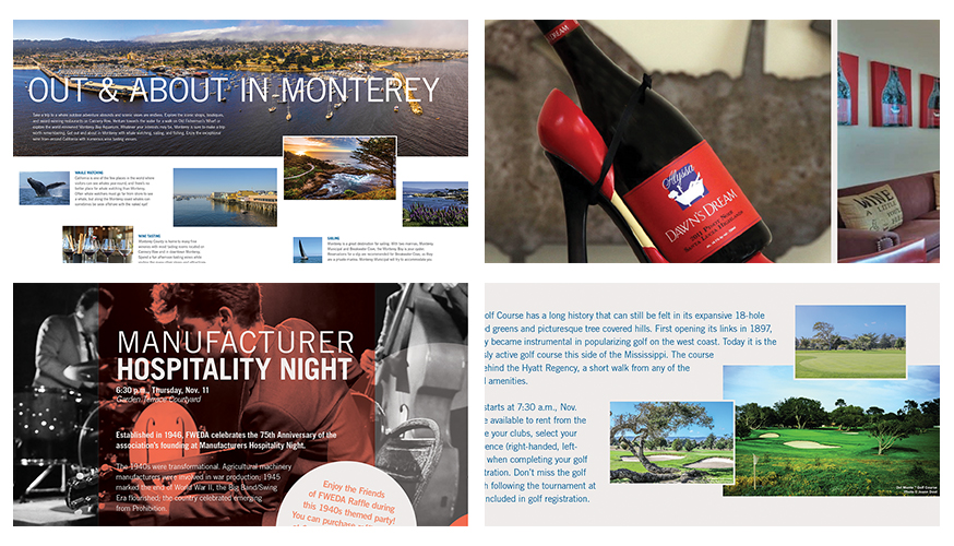 Collage of Fabcoms work for this campaign