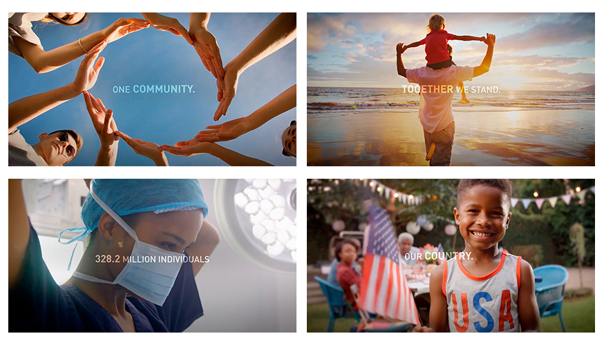 Collage of Fabcoms work for this campaign