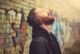 man wearing headphones