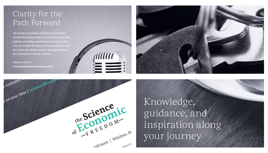 Collage of Fabcoms work for this campaign