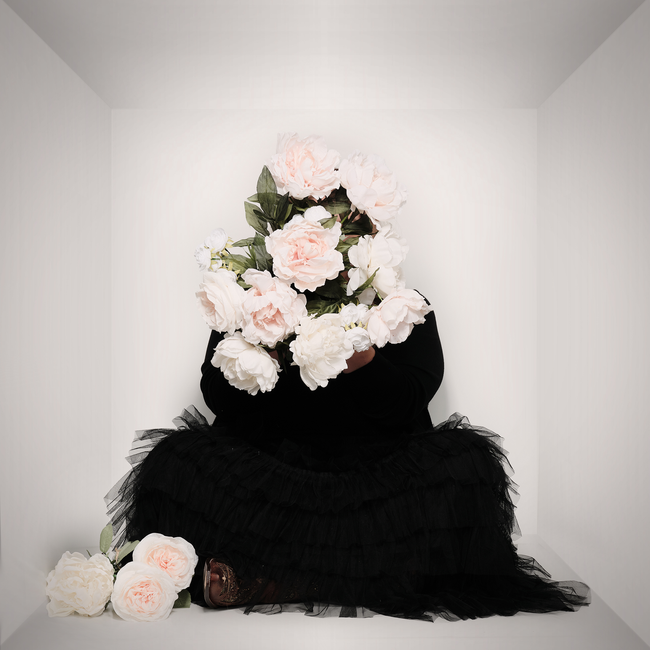 Monique covered in flowers