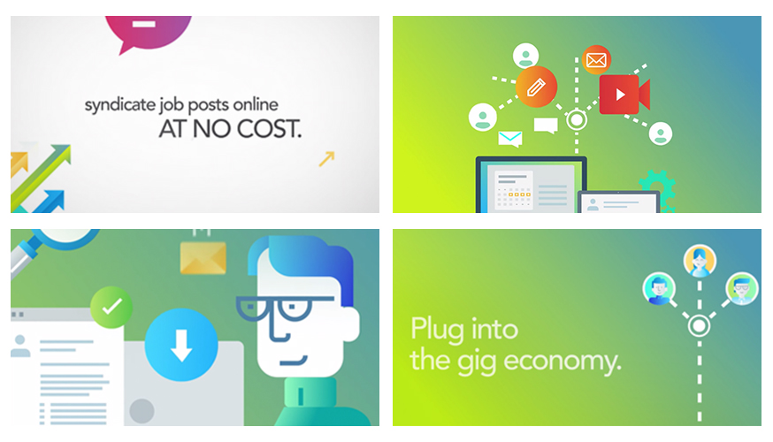 Collage of Fabcoms work for this campaign