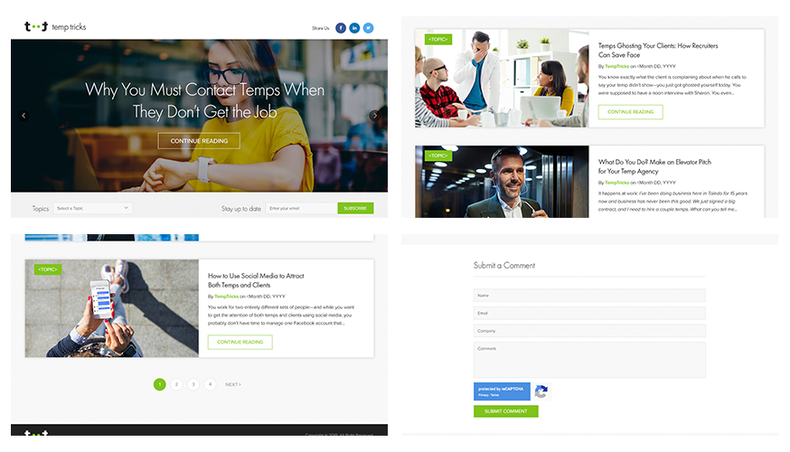 Collage of Fabcoms work for this campaign