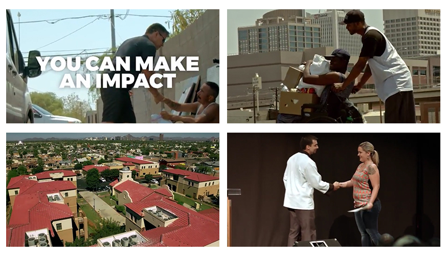 Collage of Fabcoms work for this campaign