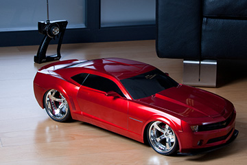 Creative Director Sean's remote-control Camaro