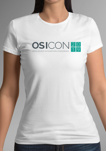 Conference branding on shirt