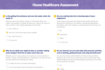 Snapshot of home healthcare assessment by Fabcom.