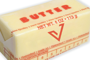 Stick of butter with software company's branding