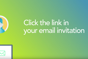 Email invitation animation screenshot from video