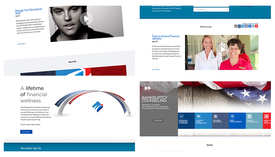 Collage of Fabcoms work for this campaign