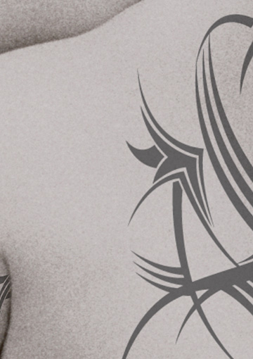High-resolution zoomed in image of a tattoo on a baby for a geeked at birth campaign.
