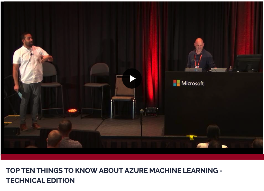 top 10 things azure machine learning