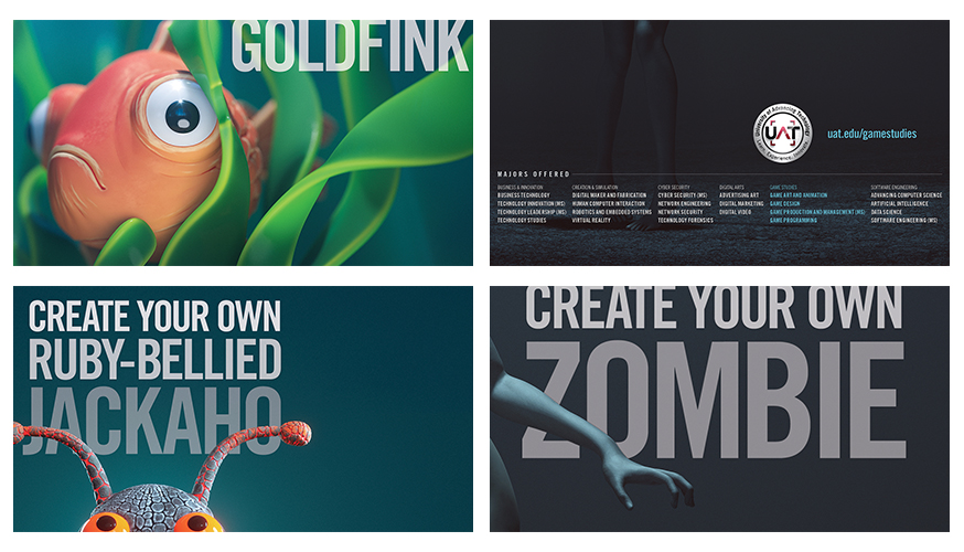 Collage of Fabcoms work for this campaign