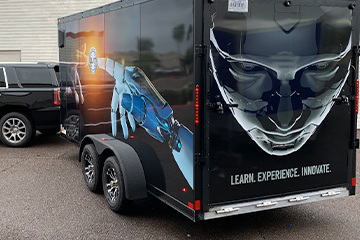 technology school vehicle wrap trailer