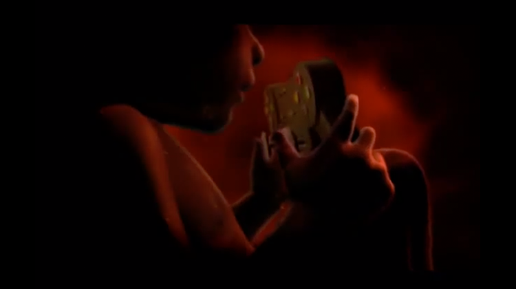 rendering of baby in womb with game controller