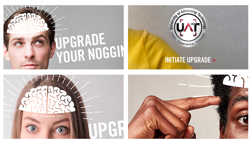 Collage of Fabcoms work for this campaign