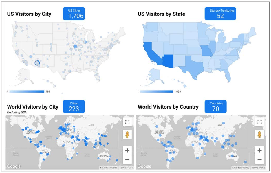 visitor map of US