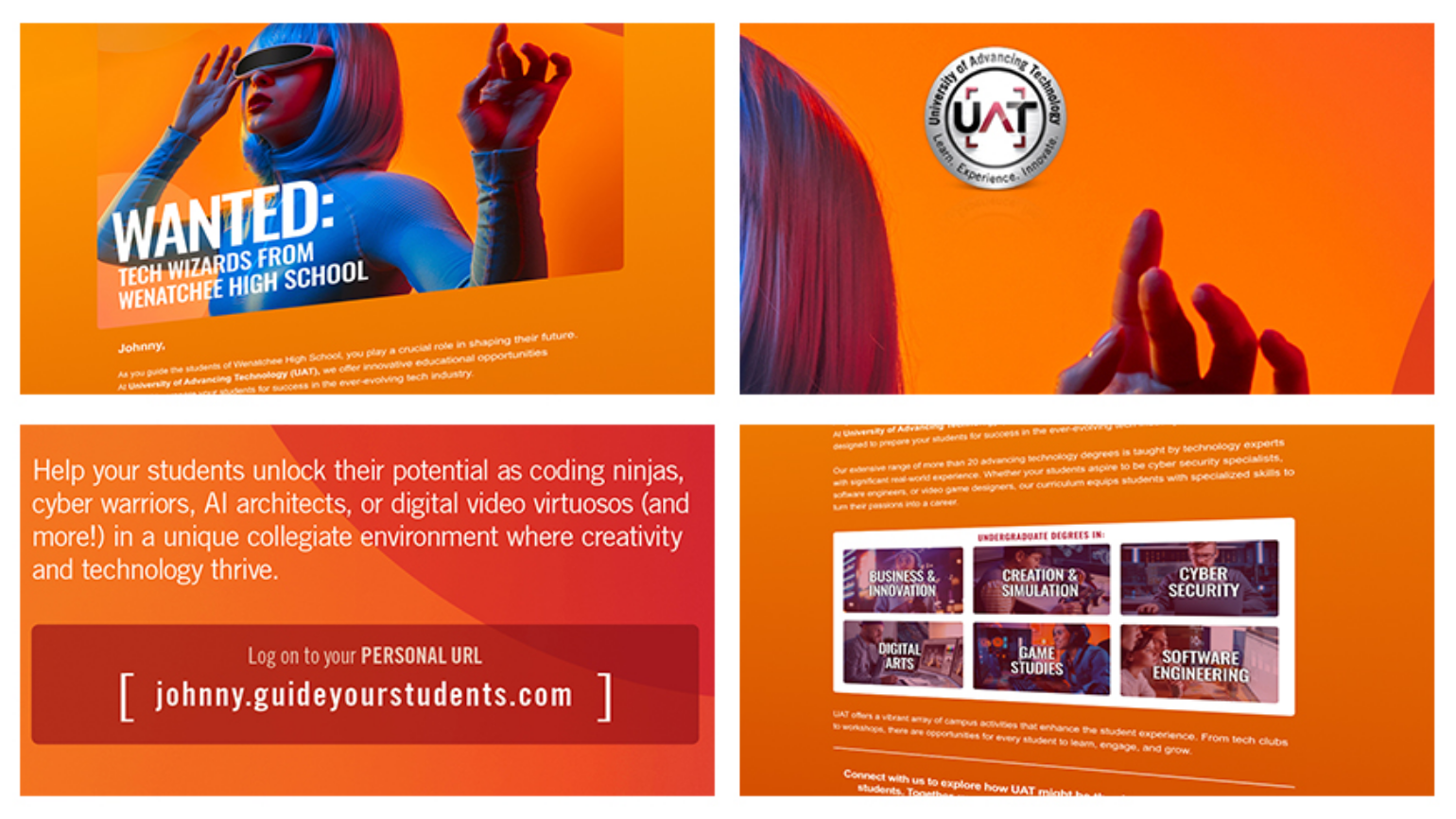 Collage of Fabcoms work for this campaign