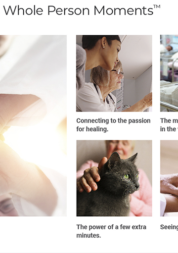 whole person healthcare microsite stories