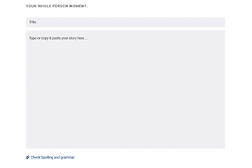 whole person healthcare microsite form