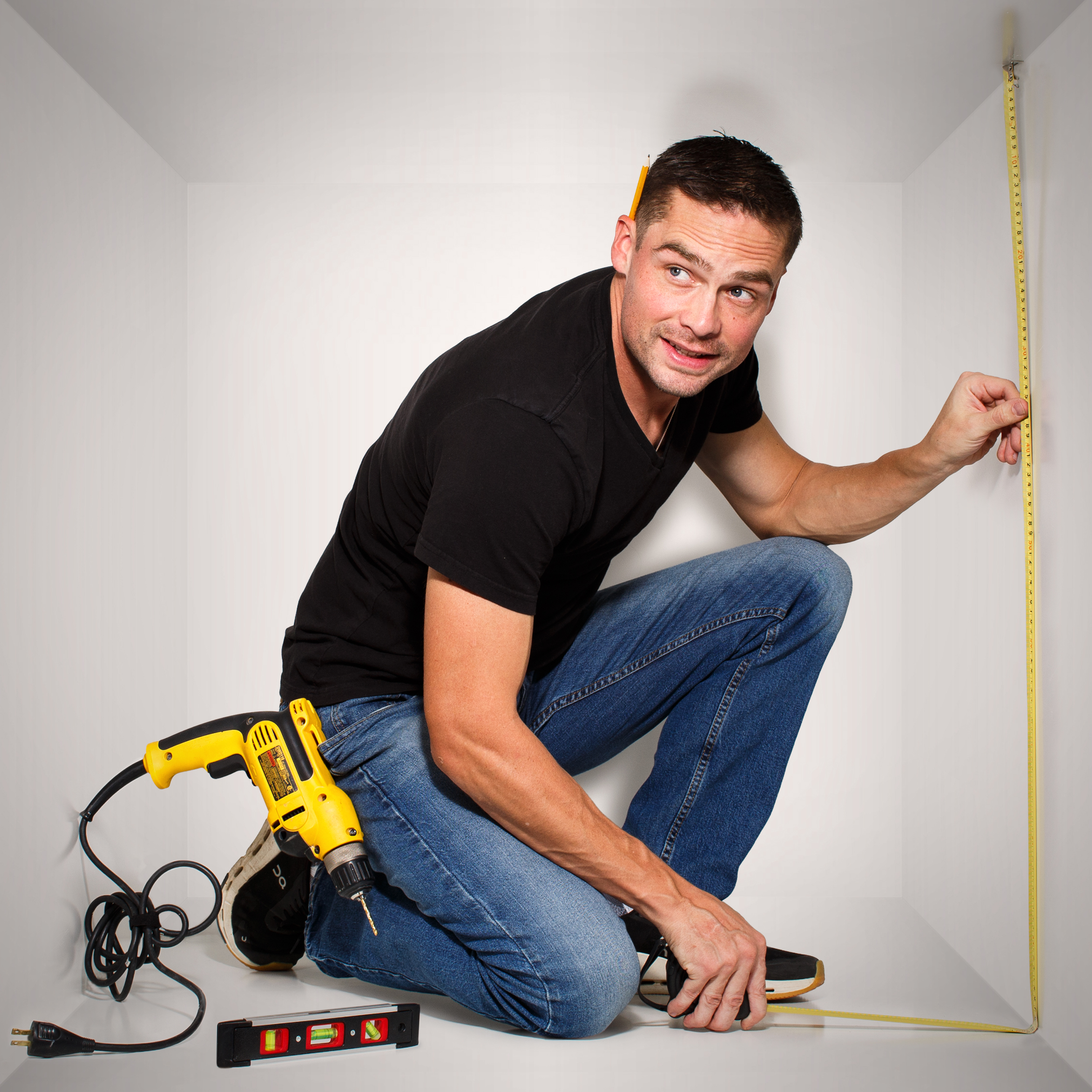 Zach with his power tools